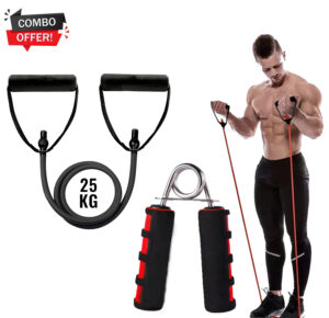 Resistance Tube with Hand Gripper for Men and Women