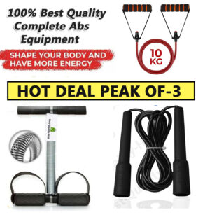 Tummy Trimmer with Toning Tube and Skipping Rope Combo Gym Equipment for Home